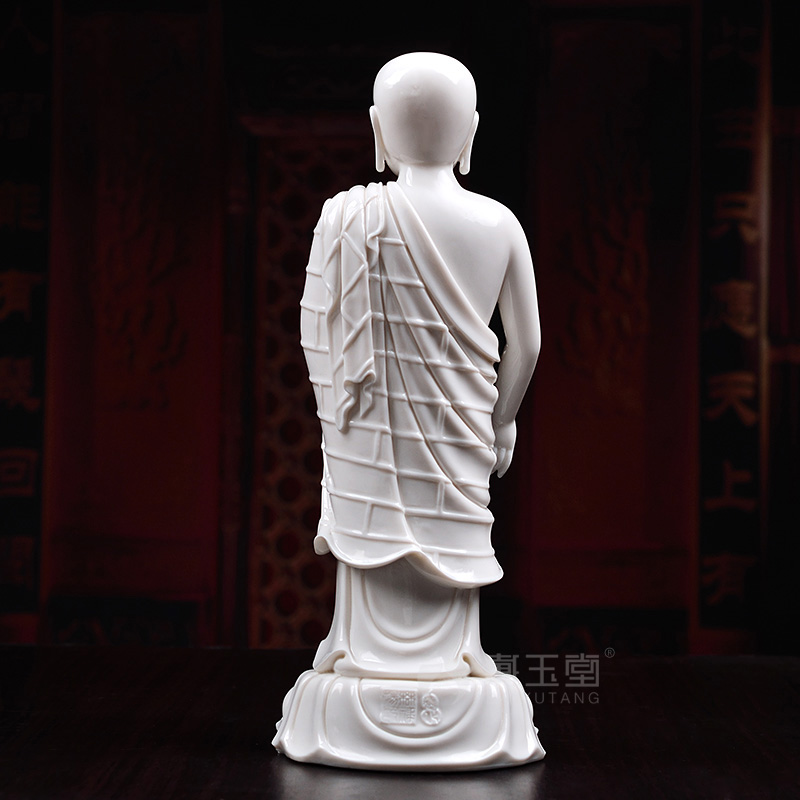 Yutang dai dehua porcelain its art collection place three Buddha shakyamuni Buddha D01-074
