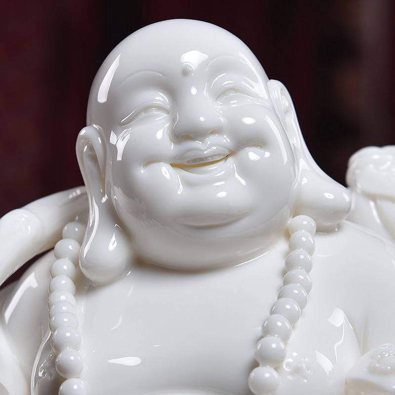 Yutang dai dehua white porcelain ceramic laughing Buddha maitreya Buddha furnishing articles creative decoration/fill their carts