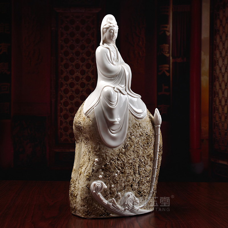 Yutang dai household its art porcelain goddess of mercy guanyin bodhisattva furnishing articles/rock guanyin D16-222