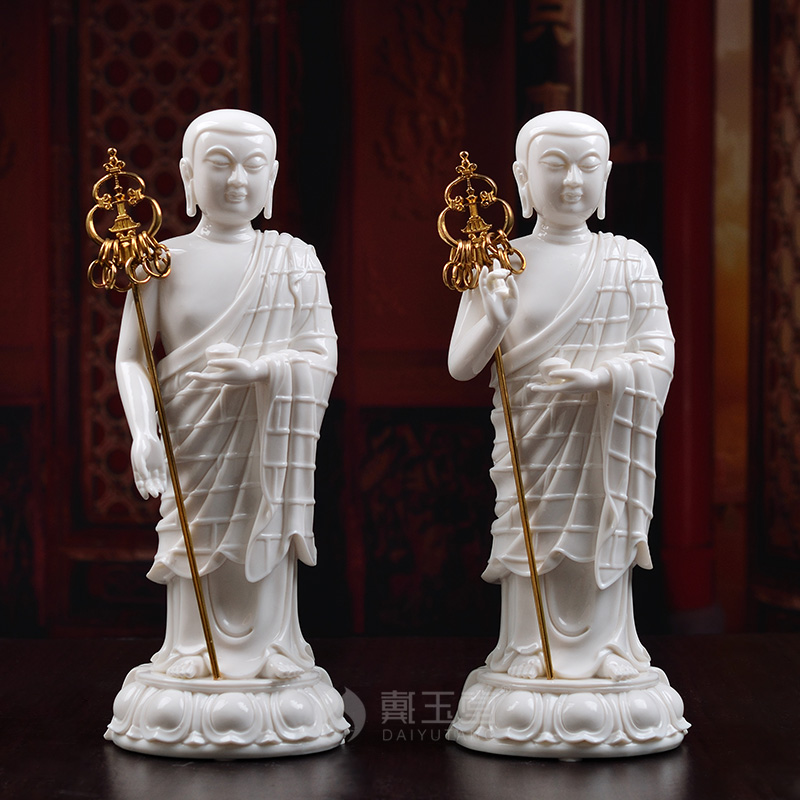 Yutang dai dehua porcelain its art collection place three Buddha shakyamuni Buddha D01-074