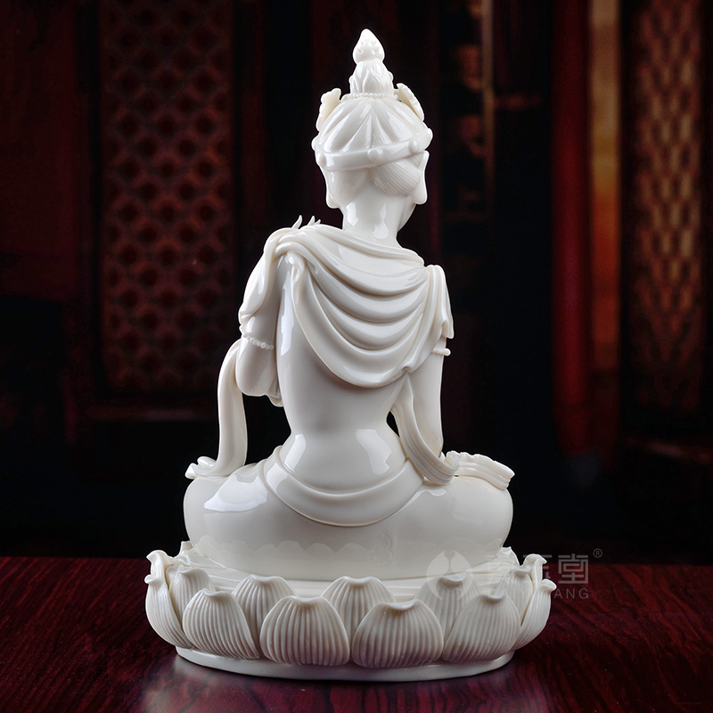 Dehua white porcelain porcelain carving handicraft production is pulled from the shelves 】 【 ROM statute of a bodhisattva