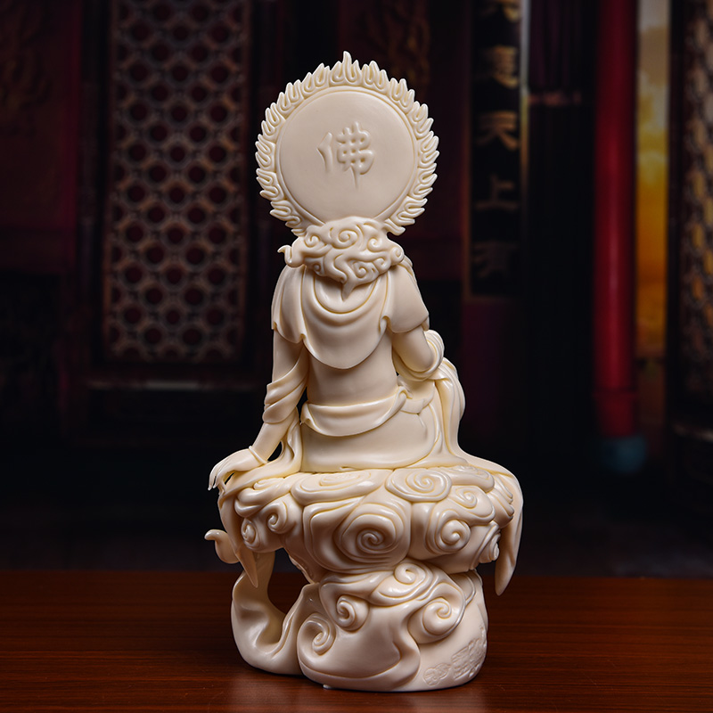 Yutang dai Lin Jiansheng master for dehua porcelain ceramic Buddha furnishing articles xiangyun screen goddess of mercy corps/D03-108