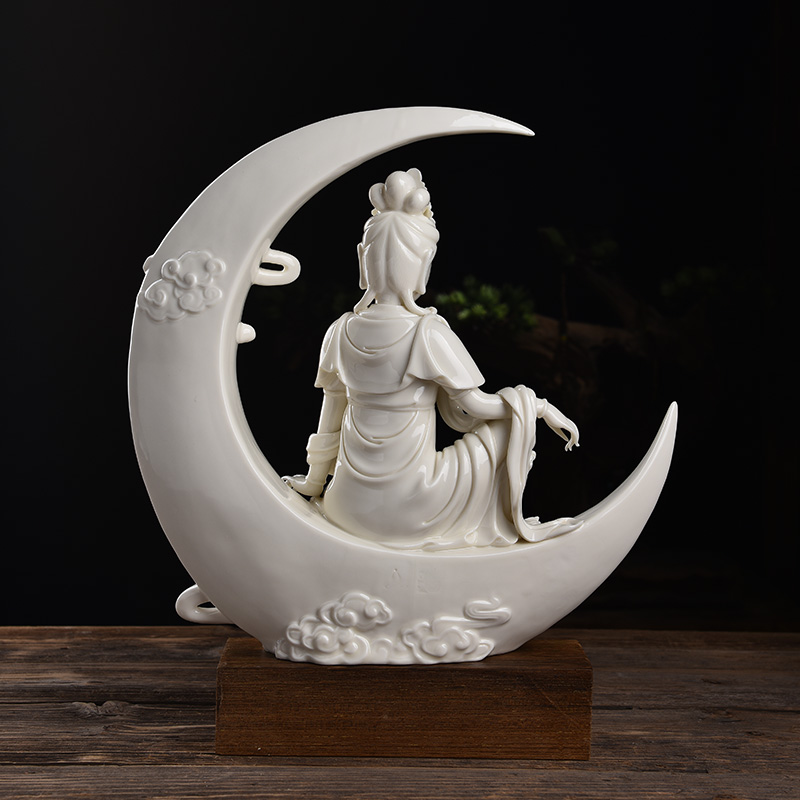 Yutang dai jade huang porcelain its art craft ceramics collection of Buddha furnishing articles/shui quan Yin D16-103