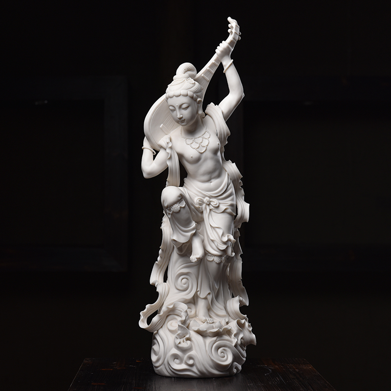 Yutang dai dehua ceramic Su Xianzhong dunhuang flying collecting art furnishing articles difference an acrylic cover