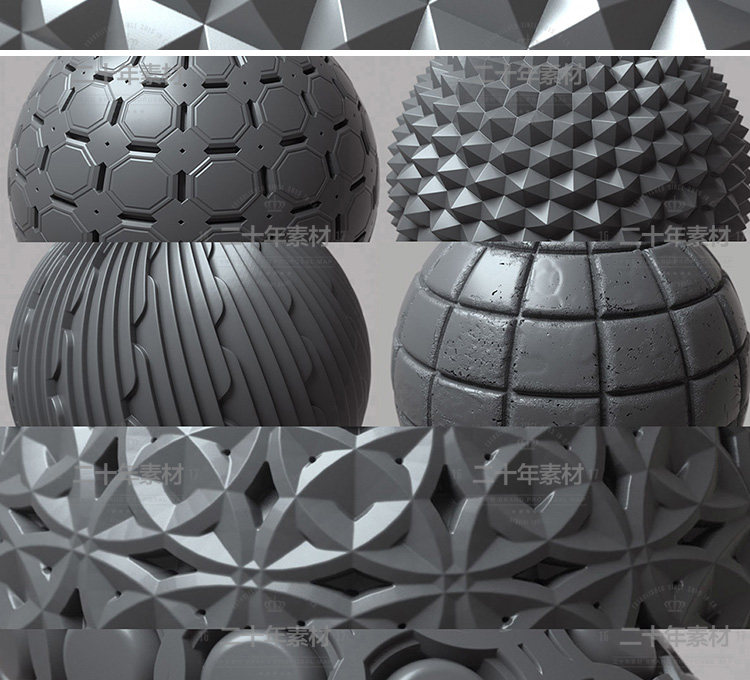 100张c4d平铺4k无缝纹理alpha凹凸置换贴图材质预设cinema 4d素材