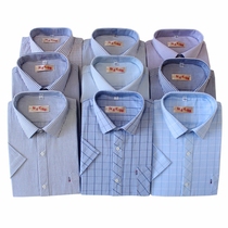 Summer Clear Pure Cotton Old Short-sleeved Shirt Men Strip-sleeved Shirt Business Leisure Mens Clothing