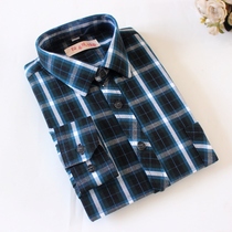 Autumn Men Long-sleeved Cotton Old Cotton Shirt Spring All-cotton Plate Loose Mens Shirt