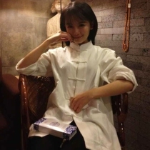 Chinese style lady disc buckle Tang suit base shirt Sen female Nansheng with pure cotton old coarse cloth stand neck shirt