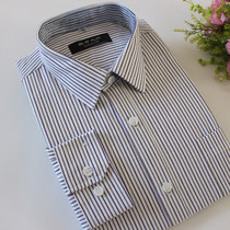 Special price Old coarse cloth vertical cotton shirt men long sleeve striped shirt work business casual mens clothing