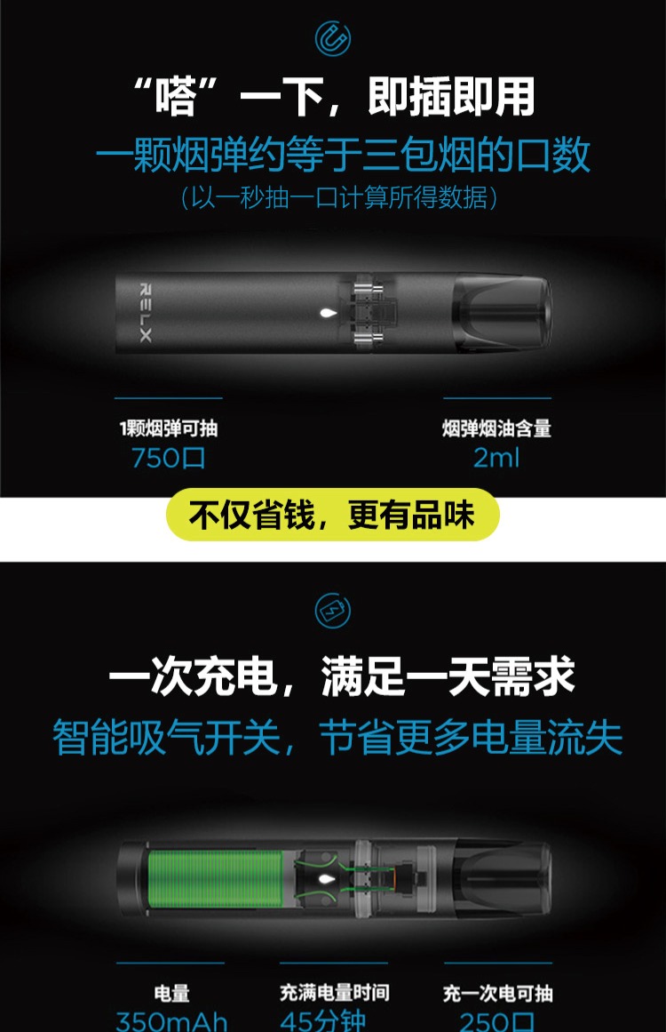 淘宝【爆款】正品relx悦刻电子烟