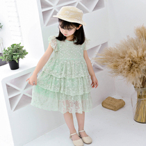 Girl Clothes Dress Dress 2022 Summer Dress Han Edition New Children Little Girl White Cake Dresses Princess Dress Special