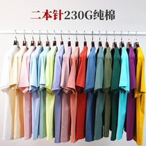 Mens short sleeve T-shirt ice cool cotton summer white clothes mens solid color t short sleeve inside base shirt loose body shirt