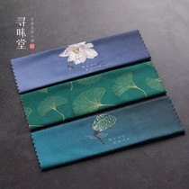 Velvet painted box tea towel|High - grade printing tea tabletea tea cushion tea mat cushion tea accessories