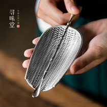 Alloy bamboo coveted tea dial |Ancient bronze dustpan teaspoon two pieces of Kung fu tea ceremony accessories