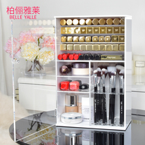 Lipstick lipstick lip glaze storage box lattice shelf multi-grid European-style makeup brush skin care products fragrant storage box dustproof