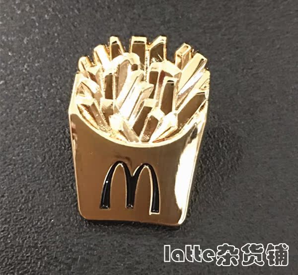 McDonald's McDonalds Golden Arch Golden Fries Pins McDonald's Employee Fries Brooch Badge