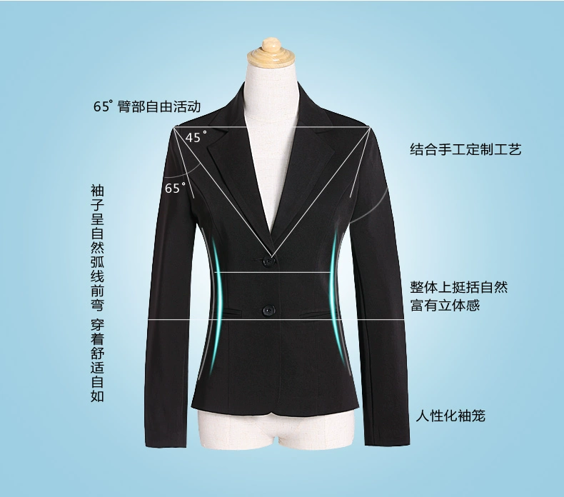 Trang phục công sở của phụ nữ phù hợp với dài tay áo khoác phụ nữ phỏng vấn ngắn chính thức mặc quần yếm hai mảnh Hàn Quốc mùa xuân và mùa thu - Business Suit