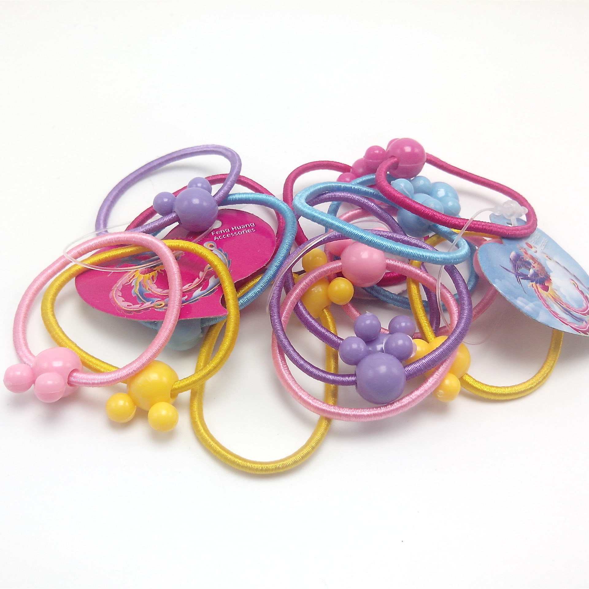 爱心五角星5根超值价发饰发圈饰品皮筋头绳批发 默认标示是1包的价格