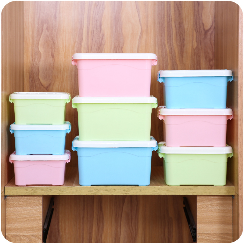 小型储蓄箱收纳箱小整理箱小号储物归纳箱迷你容纳盒可爱朔料盒