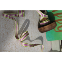 Purple Green Fresh Striped Rostride Webbing Webbing Junk Junial Hand Ledger Handout Clothes Decoration Accessories Outlet
