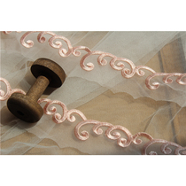 Orange Pink Minimalist Unilateral Mesh Yarn Embroidered Lace Lace External Single Outlet Fine Clothing Accessories DIY Handmade Accessories