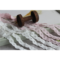 Fine white pink pure cotton embroidery cotton fabric lace mini lace outlet ova clothes clothing DIY handmade accessories