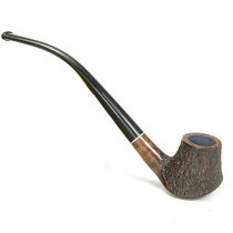 Imported heather wood pipe Italian super long reading bucket Solid wood portable old-fashioned tobacco curved bucket to send accessories