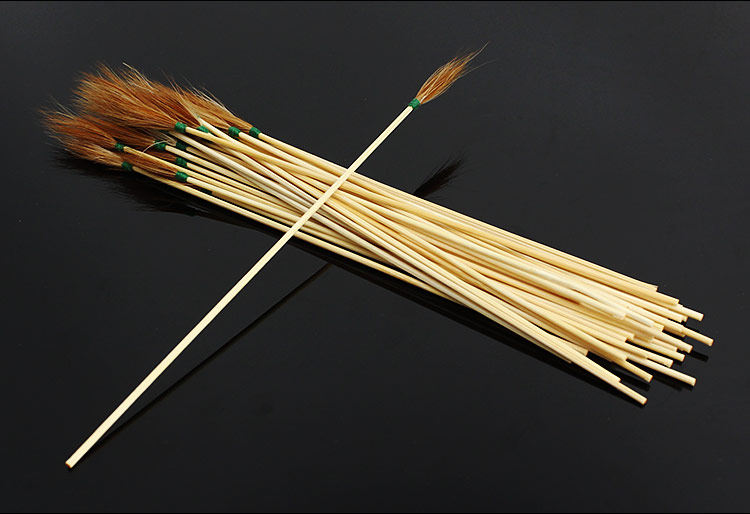 银针竹柄鸡毛棒 扬州木柄专业传统采耳工具细柄耳勺掏耳朵打耳毛