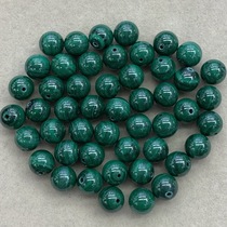 Qiaoyi jewelry 7308 natural ore malachite round beads single beads DIY loose beads Multi-treasure string with beads 8mm