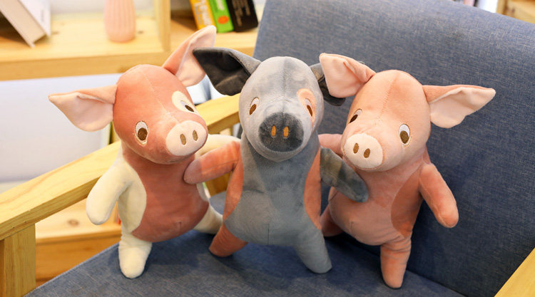 可爱萌韩国三色小猪猪公仔,送礼免费代写贺卡!