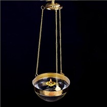 Buddha lamp for Buddha lamp Buddha Temple edible oil Changming lamp hanging liquid butter lamp glass bowl copper chandelier