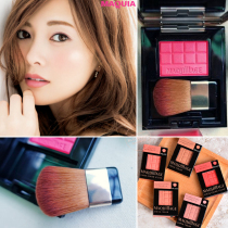 Japanese native funder MAQuillage Heart machine monochrome blush micro-intoxicated rose mesh red RD444