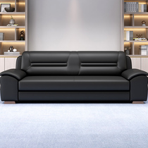 Office sofa large modern Chinese simple reception area conference business reception villa high-grade leather sofa