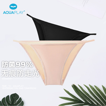 Korea anti-walking pants Swimming dance bikini thin briefs leggings Skin flesh color invisible panties women thin section