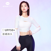 AquaPlay sun protection quick-drying diving suit long sleeve swimsuit female student Seaside swimsuit conservative professional surf suit