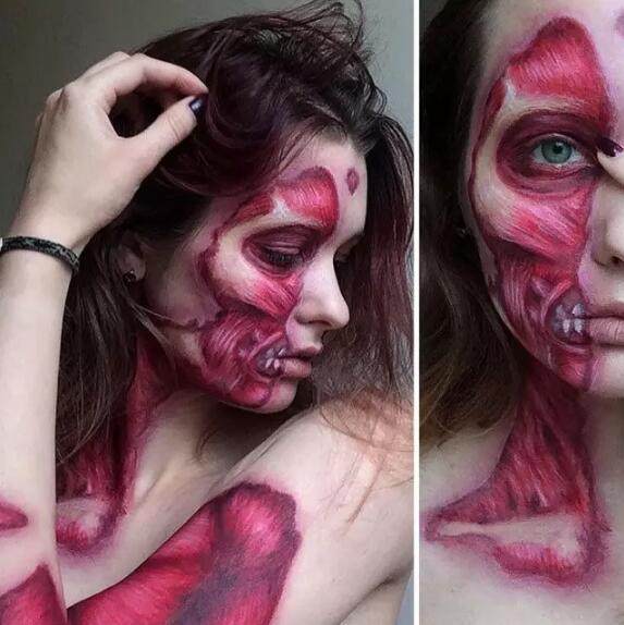 但现在定居伦敦的她已经是一名事业有成的特效化妆师