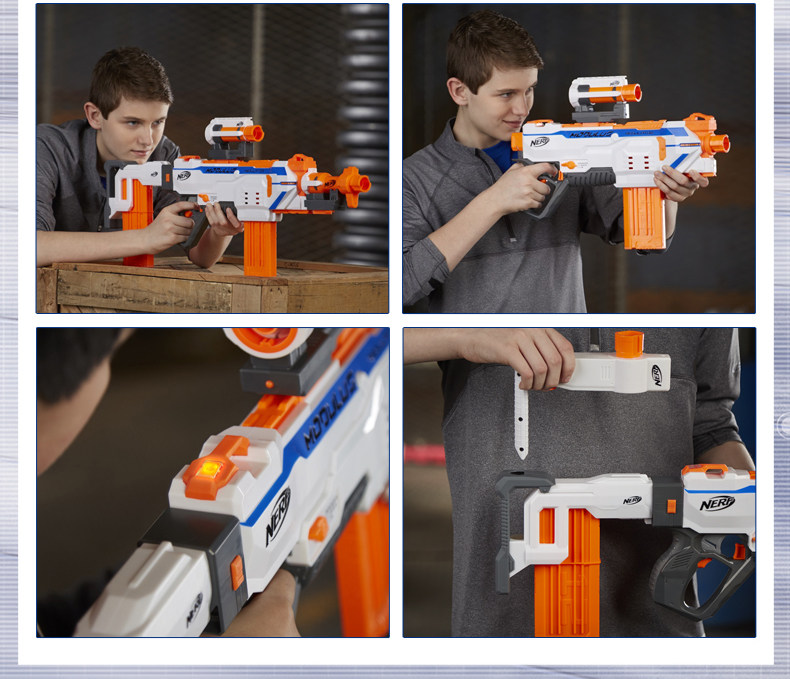 孩之宝nerf热火组装多任务系列守护者发射器软弹枪男孩儿童b1536