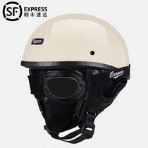 brammo personality vintage electric motorcycle helmet mens and womens motorcycle helmet calf half helmet leather scoop helmet summer