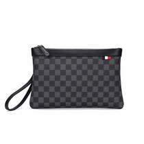 New European and American men's handbag free envelope bag hand bag hand bag men's wallet zipper hand clip bag