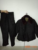 Cattle shopkeeper recommended 59 black ground handling thickened material canvas (cotton)pants overalls Ground handling windbreaker suit