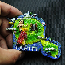 Resin creative refrigerator stickers three-dimensional relief hand-painted foreign trade exquisite tourism 2019-June Daxi