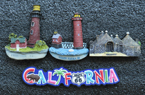 World Memorial Resin Refrigerator Sticker Alaska California Bahamas Country Orphan