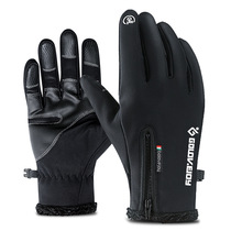 Winter outdoor sports riding warm gloves Fleece windproof non-slip touch screen ski gloves