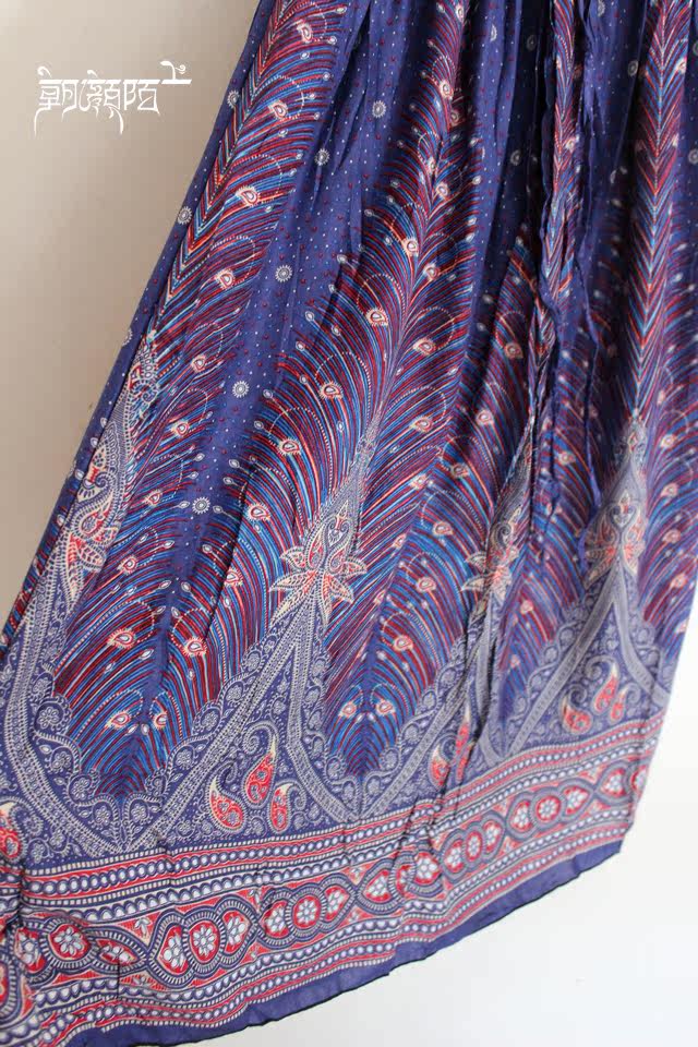 三种穿法 泰国优质棉布热带风情印花抹胸挂脖