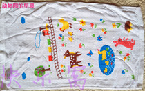 Double honeycomb gauze towel infant small square towel pure cotton soft children scarf with buckle 30*50