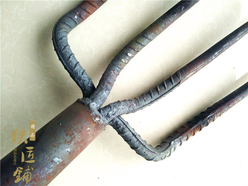 加粗加长加重三齿铁叉锸 菜园翻地工具 挖 翻土叉挖生姜叉 草坪叉