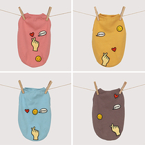 Special price and cost-effective pure cotton plain dog clothes vest T-shirt no pilling and no fading pet clothes