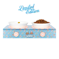 New cute fashion pet dog tableware dog bowl cat bowl clean and easy to clean protect the dogs cervical vertebra