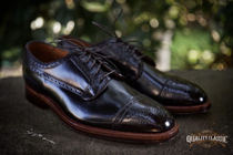 Domestic spot Alden Atom Straight Tip Blucher low-top carved horse hip leather mens leather shoes