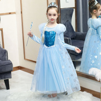 Ice and Snow Aisha Princess Dress Girls Childrens Dress Western Aisha Aisha Dress Halloween Dress Spring and Autumn